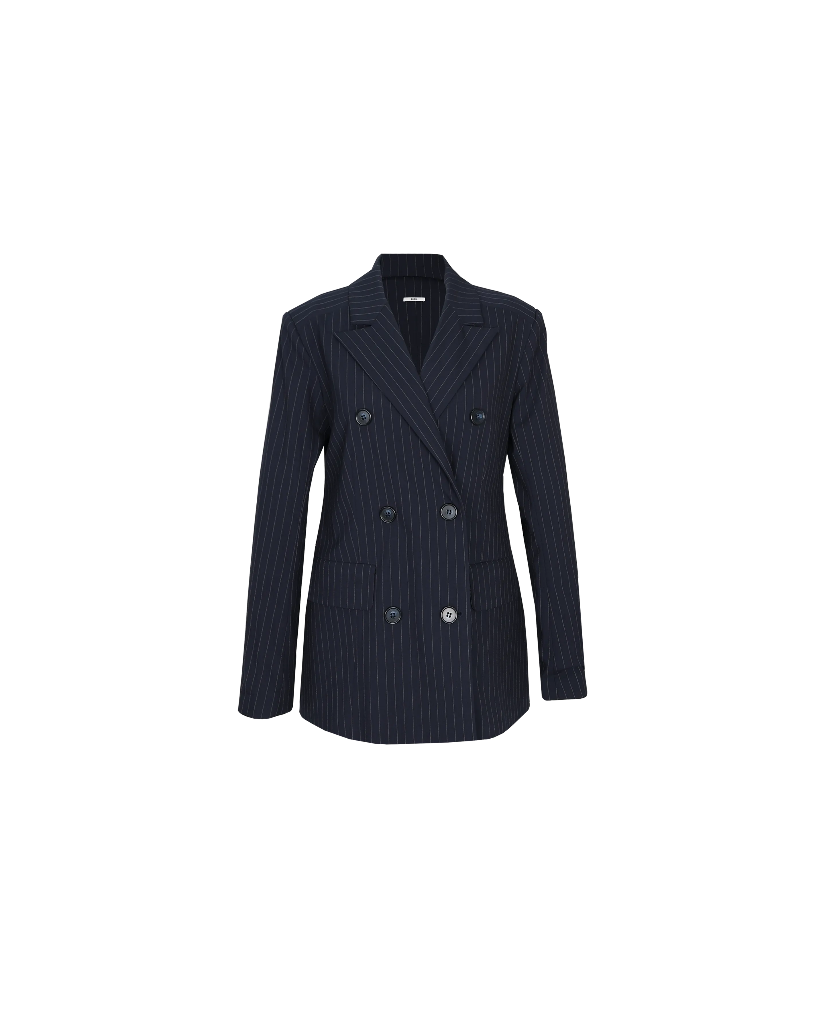 MILO BLAZER NAVY PINSTRIPE