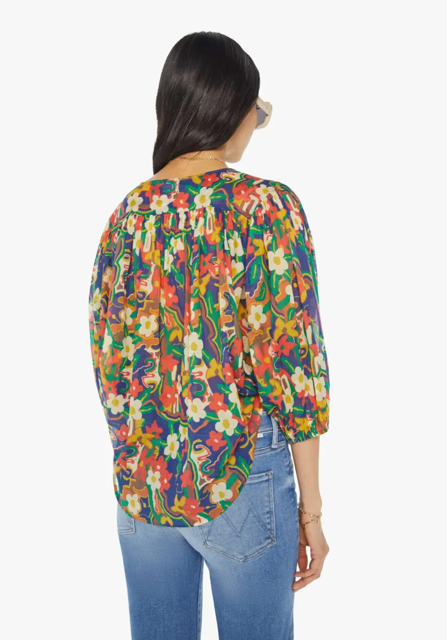 Mother Denim Breeze Top Cosmic Bloom