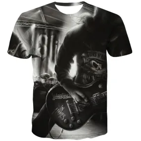 Music T shirts Men Instrument Tshirts Casual Retro Tshirts Cool Electronic Tshirts Novelty