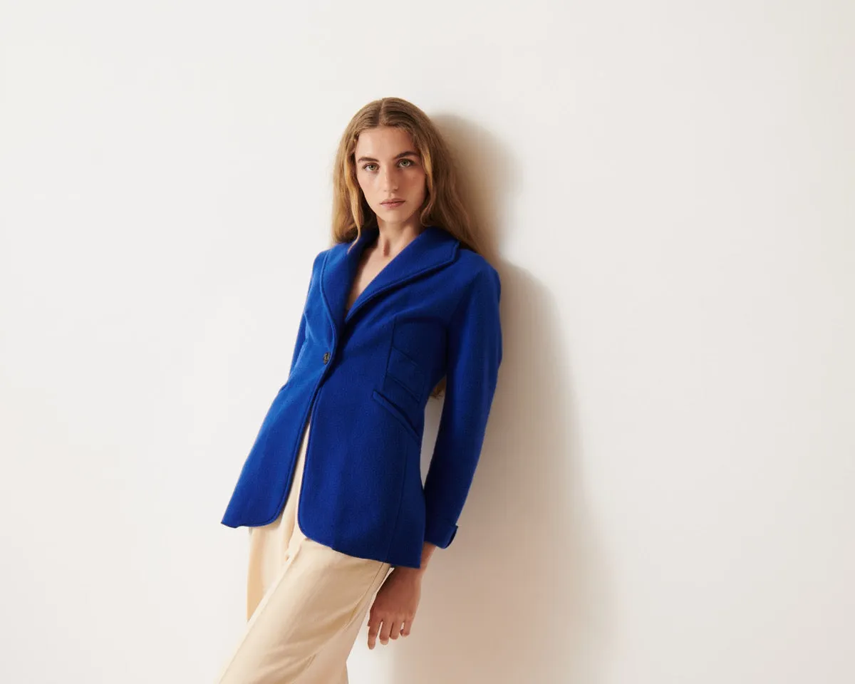 NEW YORK Royal Blue Wool Cashmere Travel Blazer