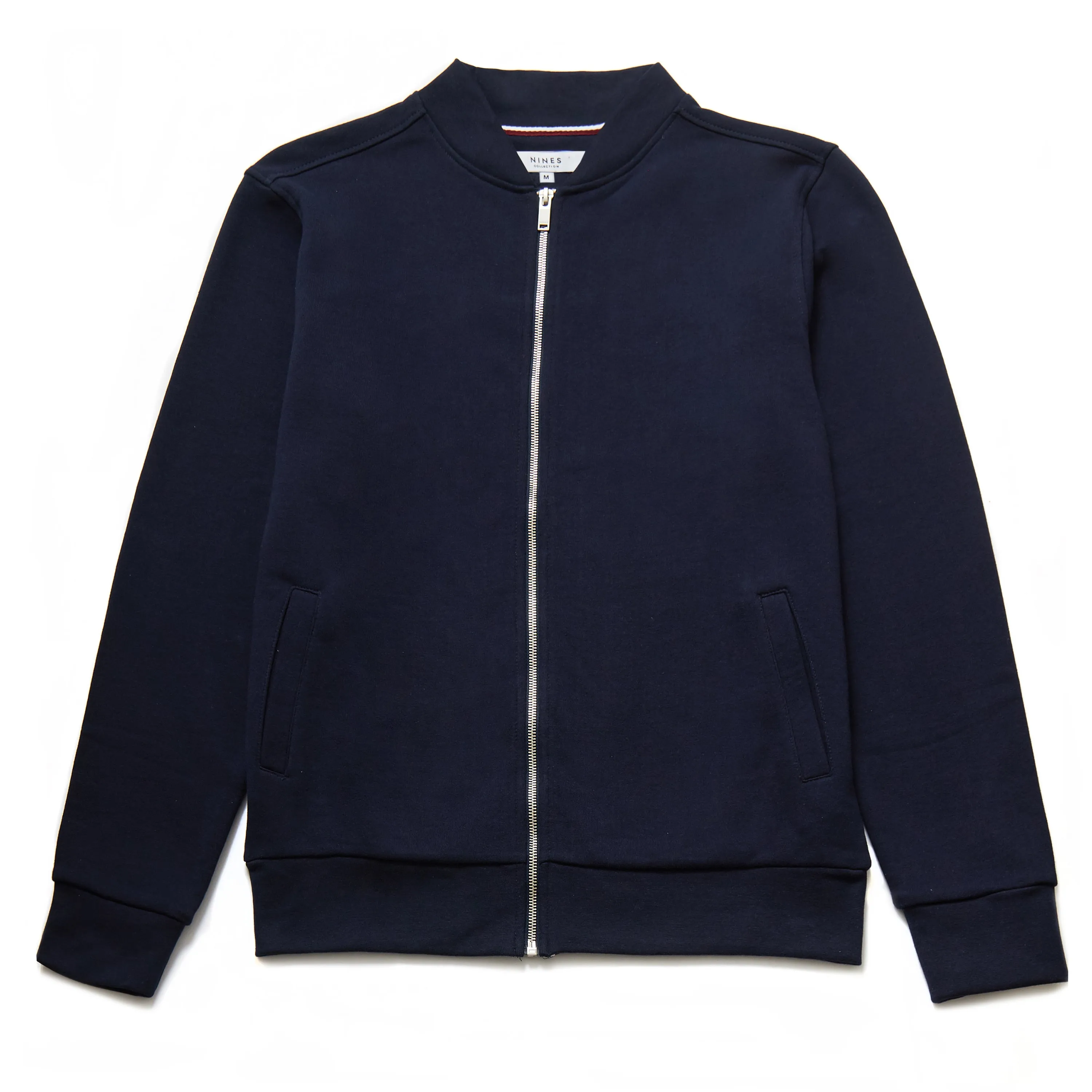 Nino Zip Fleece Bomber in Navy