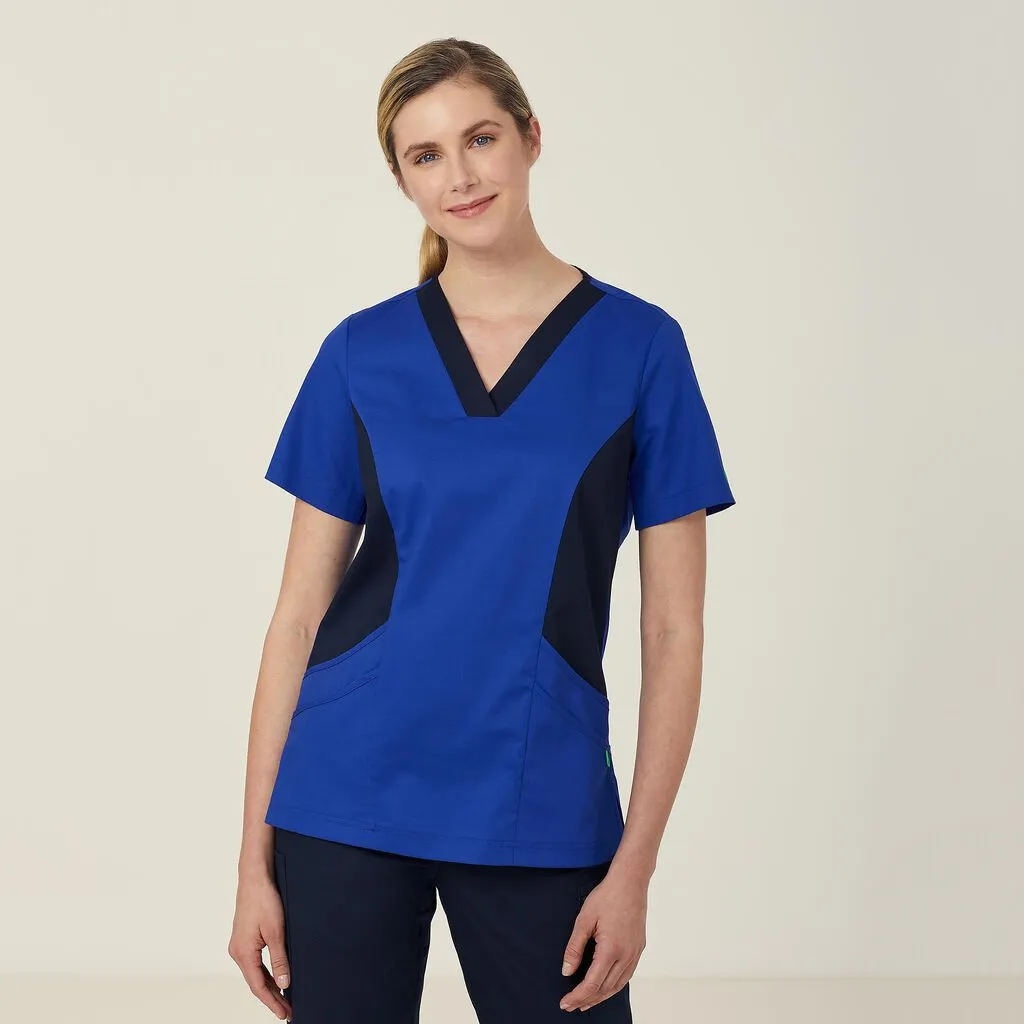 NNT Nightingale V-neck Contrast Scrub Top (CATULL)