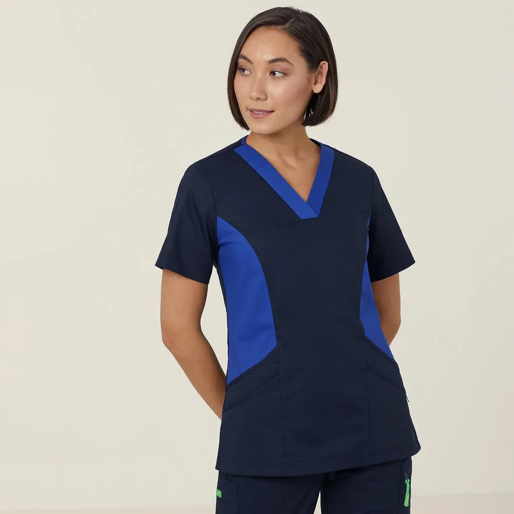 NNT Nightingale V-neck Contrast Scrub Top (CATULL)