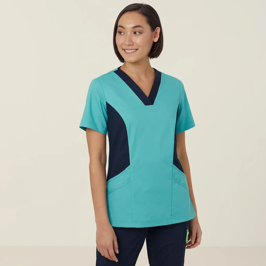 NNT Nightingale V-neck Contrast Scrub Top (CATULL)