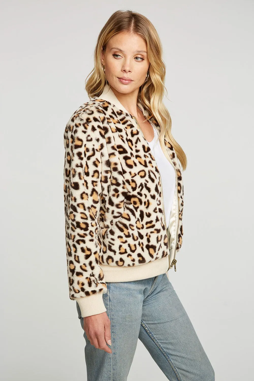 ON THE PROWL FAUX FUR BOMBER