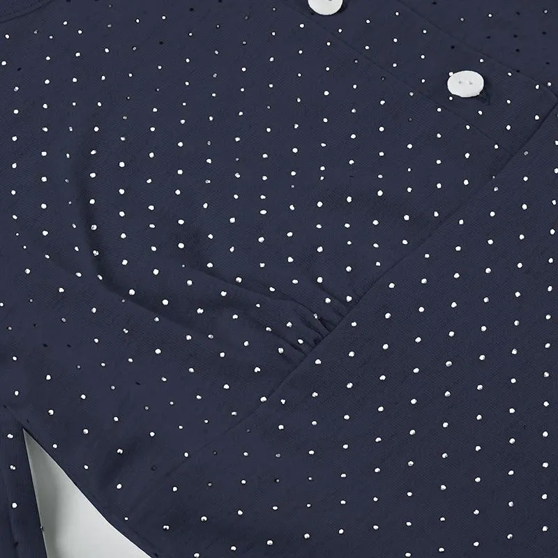 Polka Dot Double-Layer Long Sleeve Top