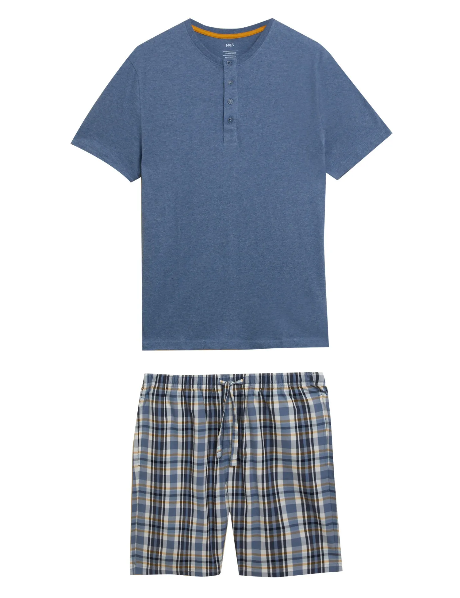 Pure Cotton Woven Checked Pyjama Set