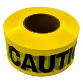 "Caution" Tape, Yellow, Waterproof, 1,000-Ft.