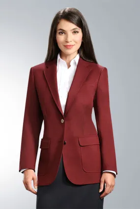 "Veronica" Women's Burgundy Blazer