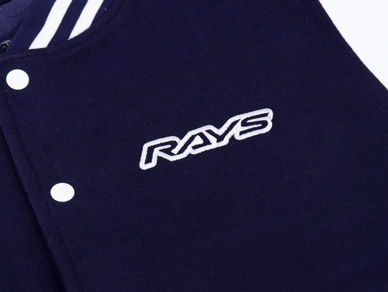 Rays The Concept is Racing Varsity Jacket - Oxford Navy / White