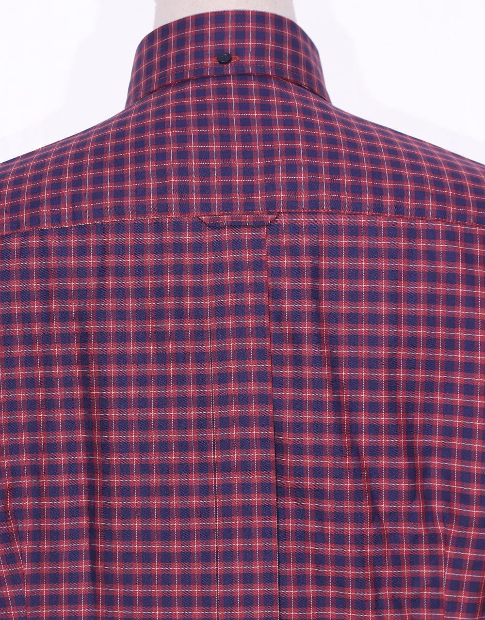 Red And Navy Blue Gingham Check Shirt