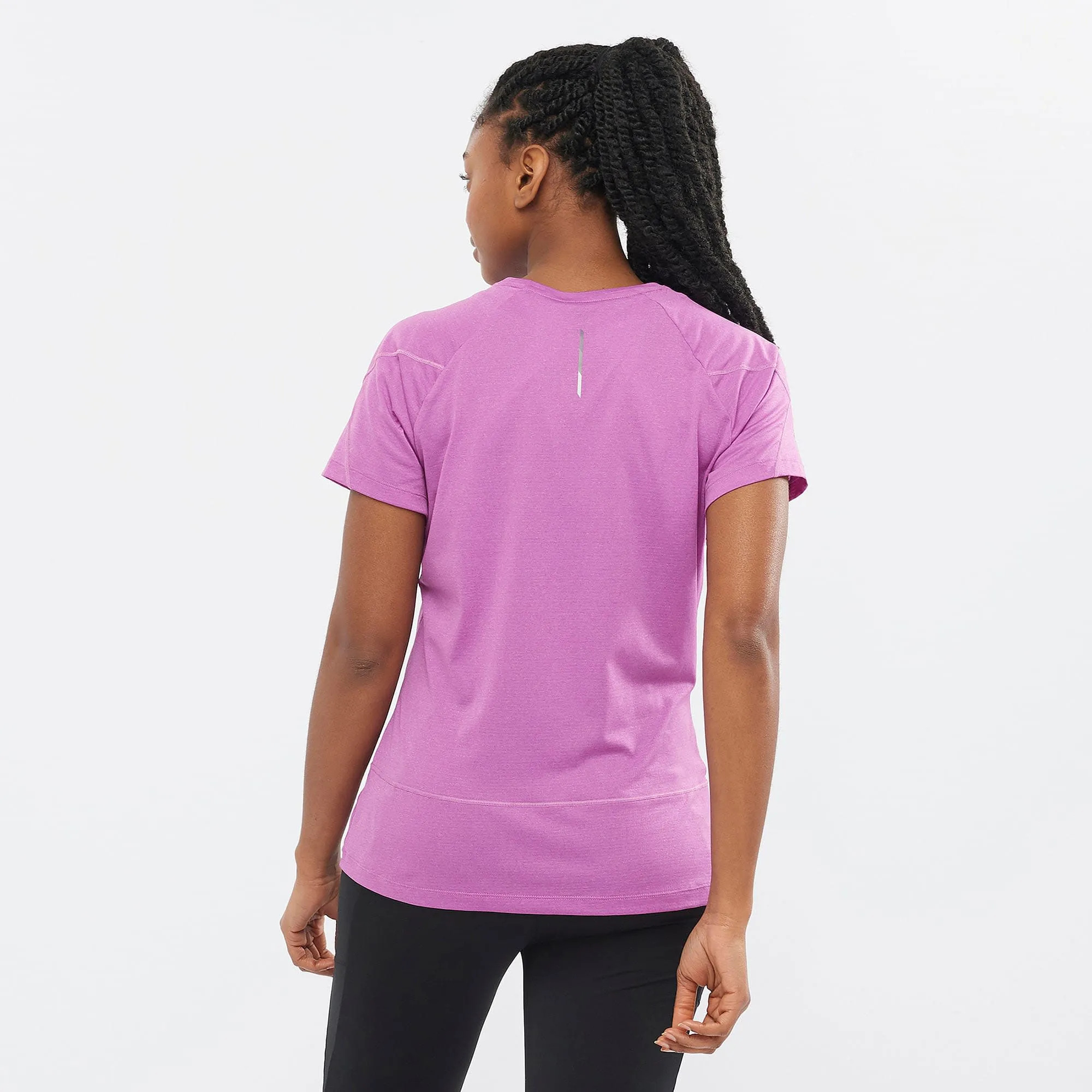 Salomon Women&#x27;s Cross Run SS Tee Sparkling Grape/Heather | Buy Salomon Women&#x27;s Cross Run SS Tee Sparkling Grape/Heather here | Outnorth