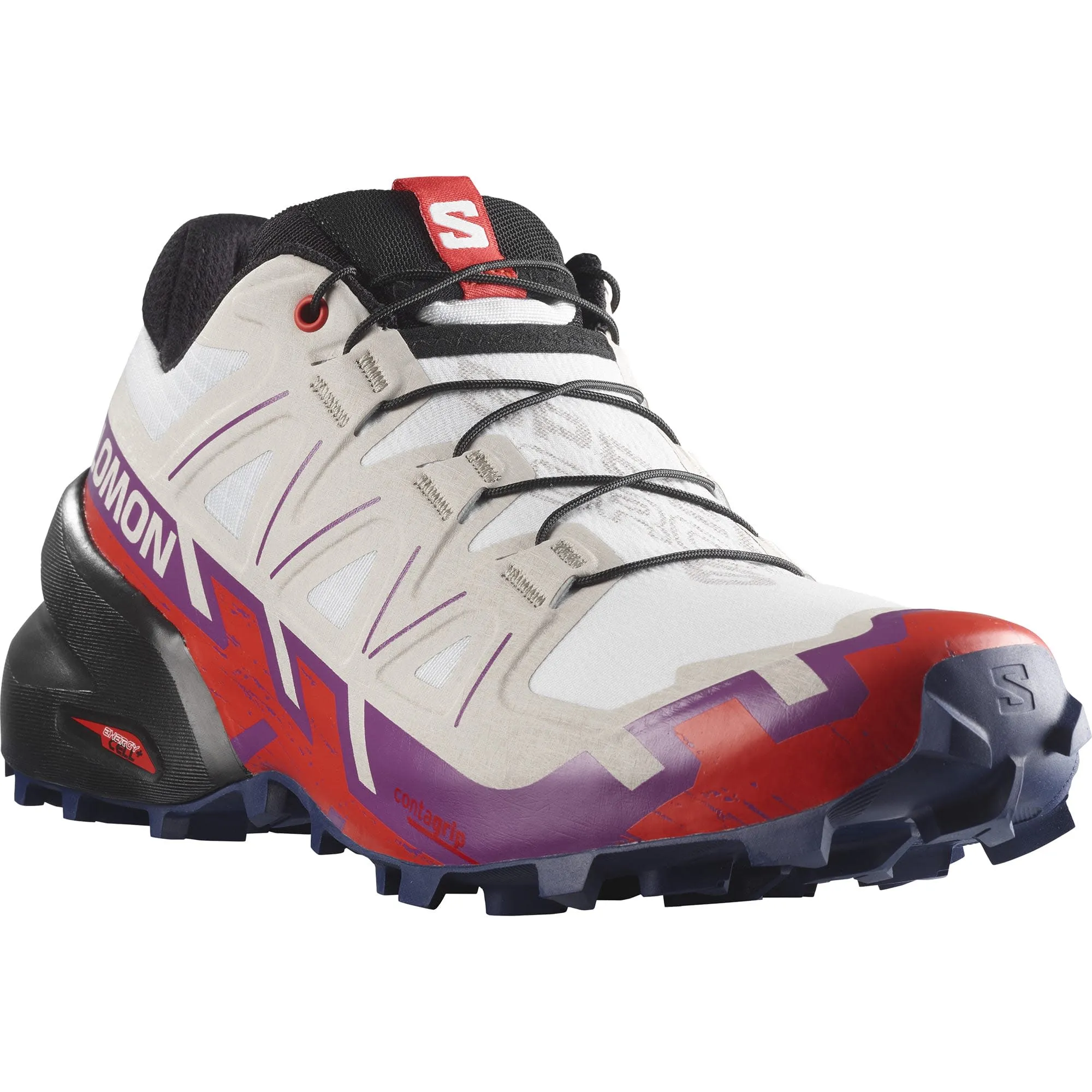 Salomon Women&#x27;s Speedcross 6 White/Sparkling Grape/Fiery Red | Buy Salomon Women&#x27;s Speedcross 6 White/Sparkling Grape/Fiery Red here | Outnorth