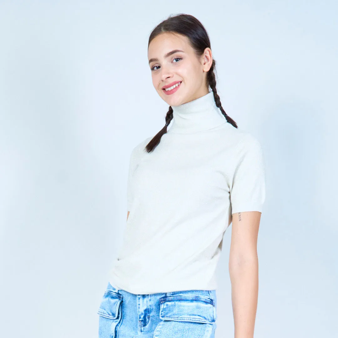 Sleek short-sleeve turtleneck wholesale