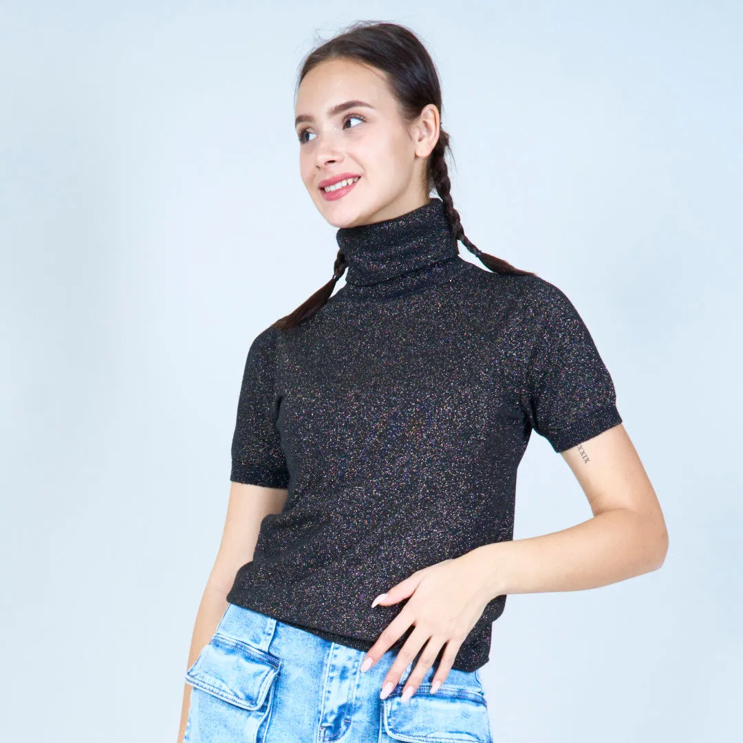 Sleek short-sleeve turtleneck wholesale