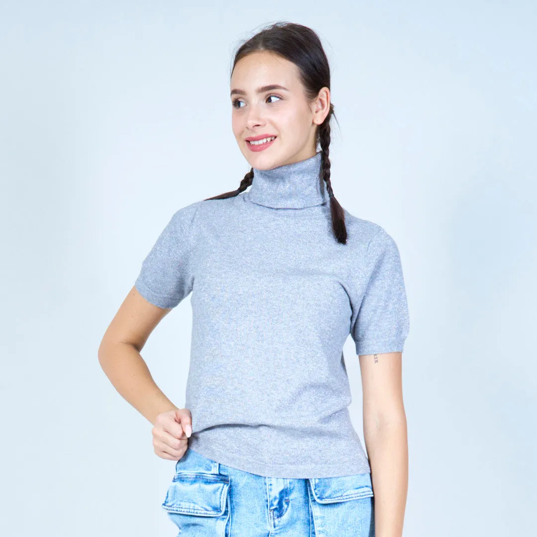 Sleek short-sleeve turtleneck wholesale