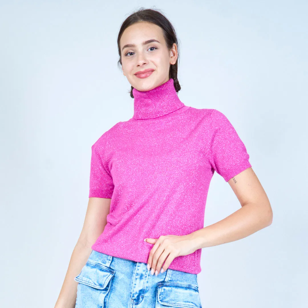 Sleek short-sleeve turtleneck wholesale