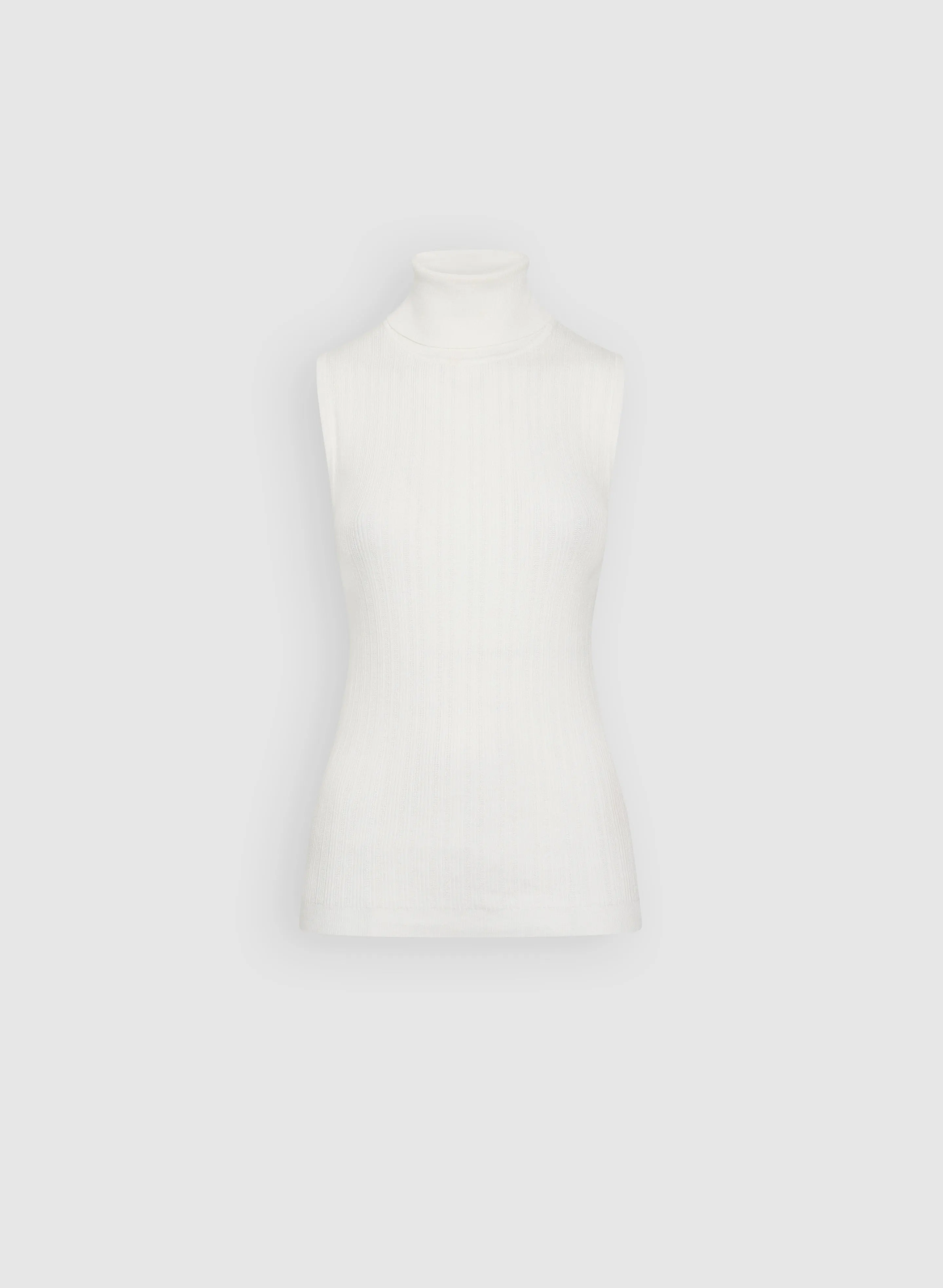 Sleeveless Knit Turtleneck