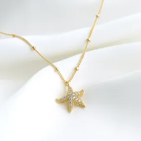 Sparkling Starfish Necklace