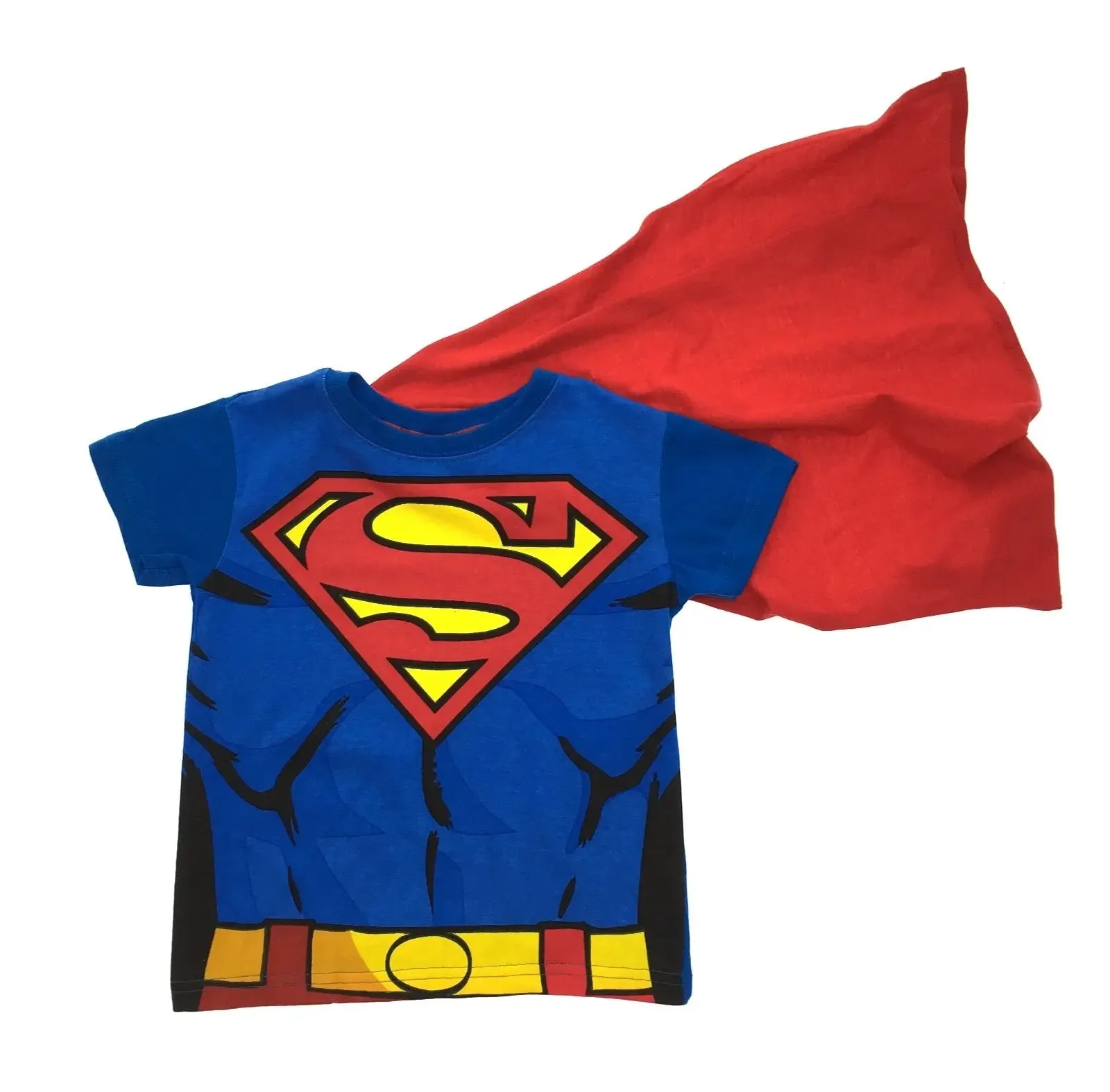 Superman Theme Kids T-Shirt with Bag and detachable Cape (3pc Set)