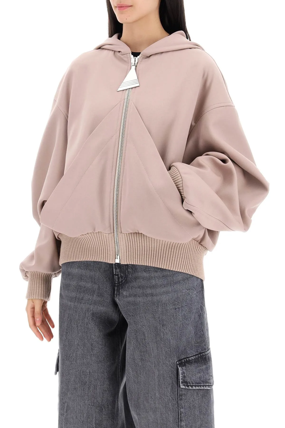 The Attico Oversized Hooded Bomber Jacket