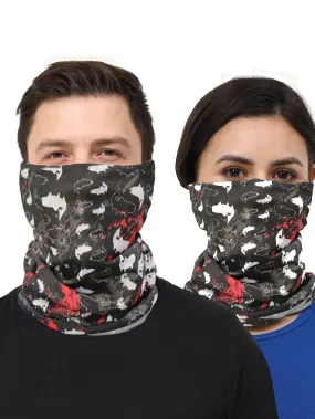 UrGear Men Women Unisex Adults and Kids Black Printed Bamboo Anti Microbial Multipurpose FREE SIZE Bandana