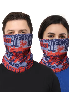 UrGear Men Women Unisex Adults and Kids Blue Red Printed Bamboo Anti Microbial Multipurpose FREE SIZE Bandana