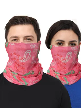 UrGear Men Women Unisex Adults and Kids Pink Printed Bamboo Anti Microbial Multipurpose FREE SIZE Bandana