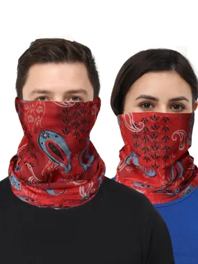 UrGear Men Women Unisex Adults and Kids Red Printed Bamboo Anti Microbial Multipurpose FREE SIZE Bandana