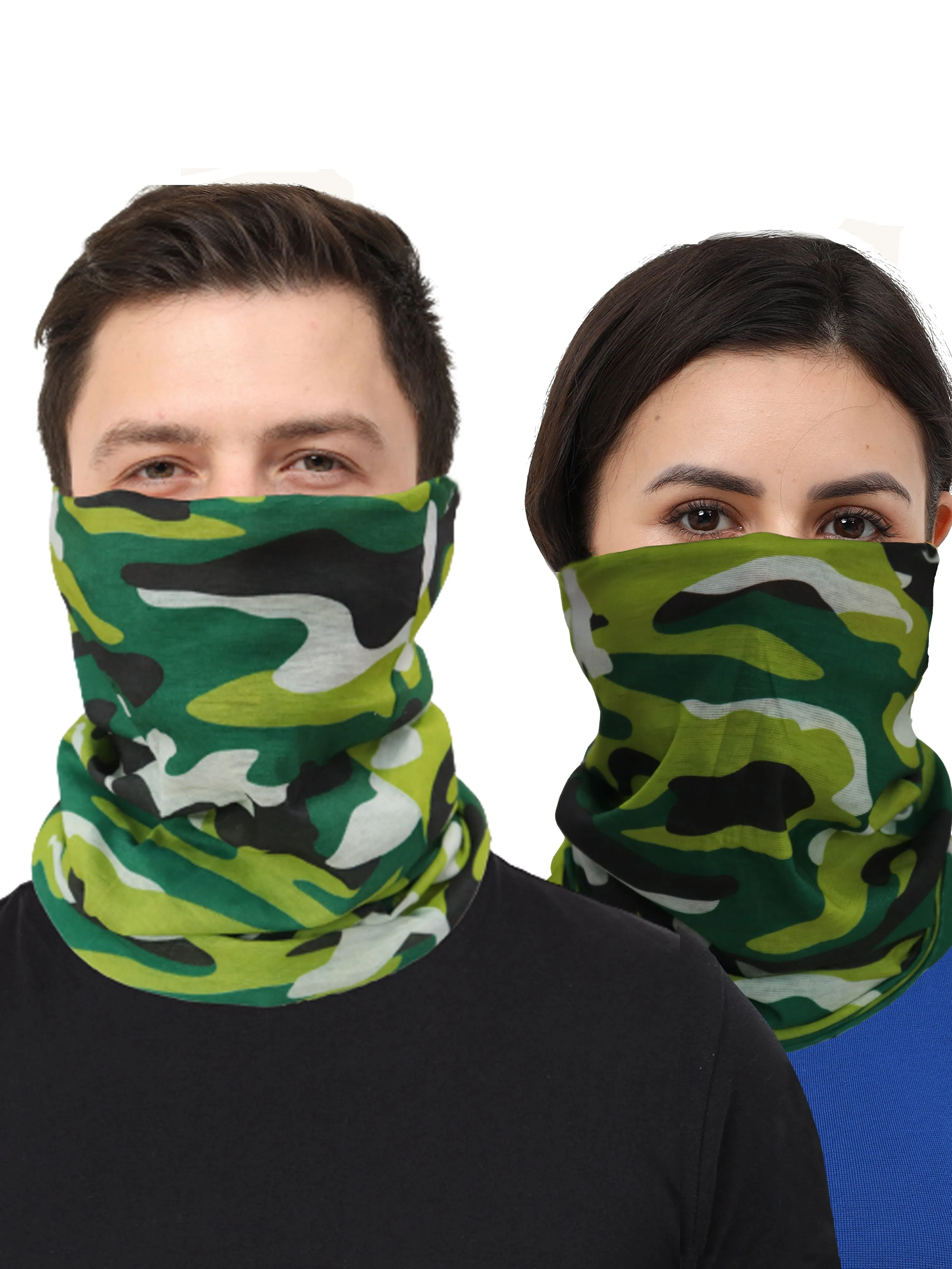 UrGear Unisex Adults and Kids Green Camo Printed Bamboo Anti Microbial Multipurpose FREE SIZE Bandana