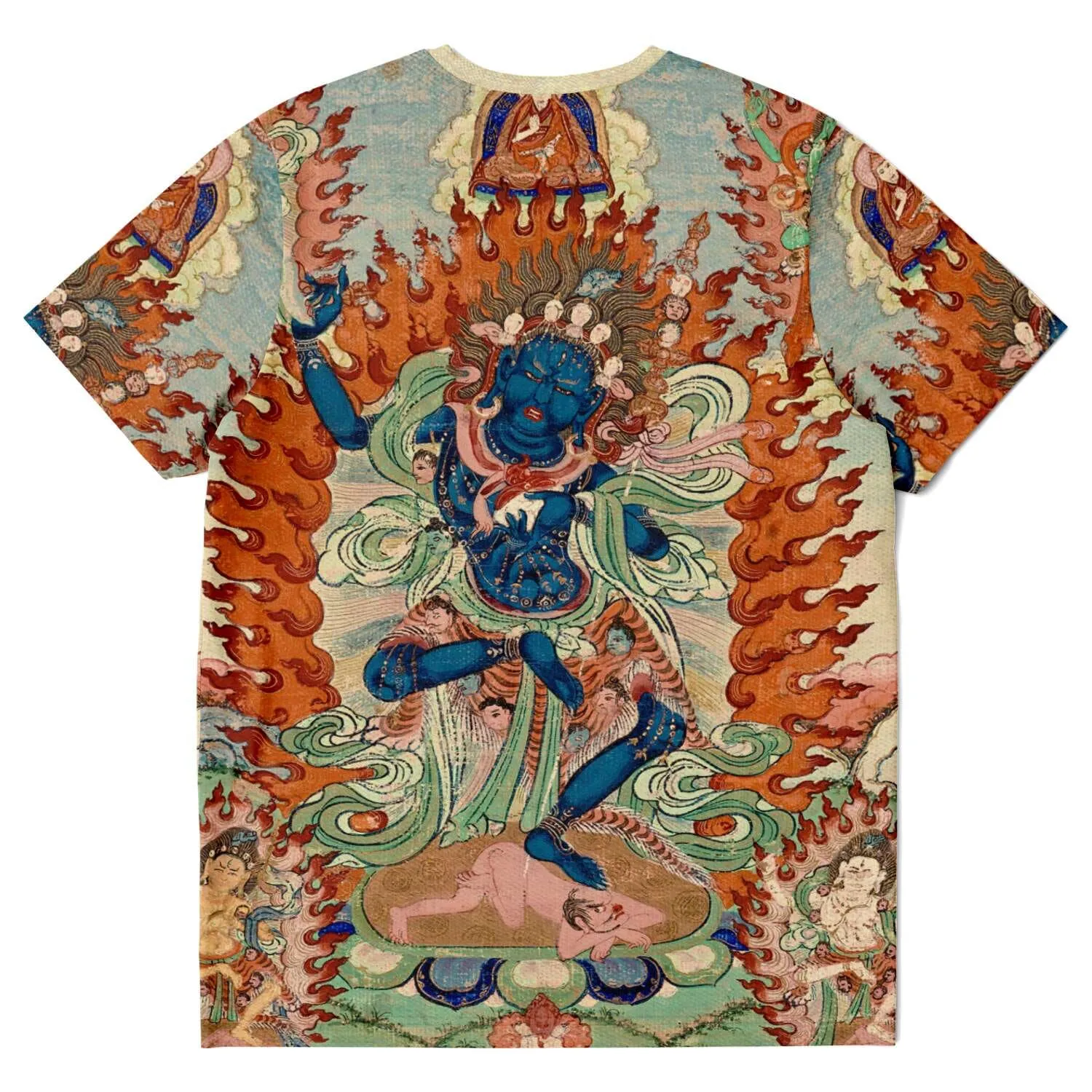 Vajravarahi (Krodha Kali) Tibetan-Chinese Vajrayana Buddhist Tantric Goddess Thangka Antique Vintage Folk Mythology Mahayana Art Tee T-Shirt