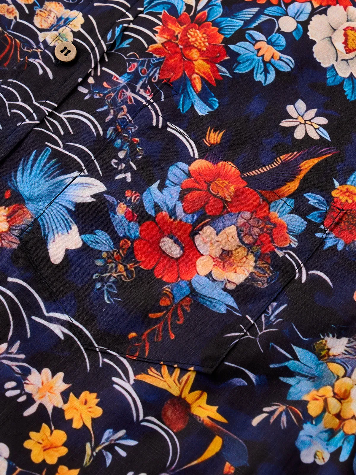 Vibrant Hawaiian Floral Cotton Shirt