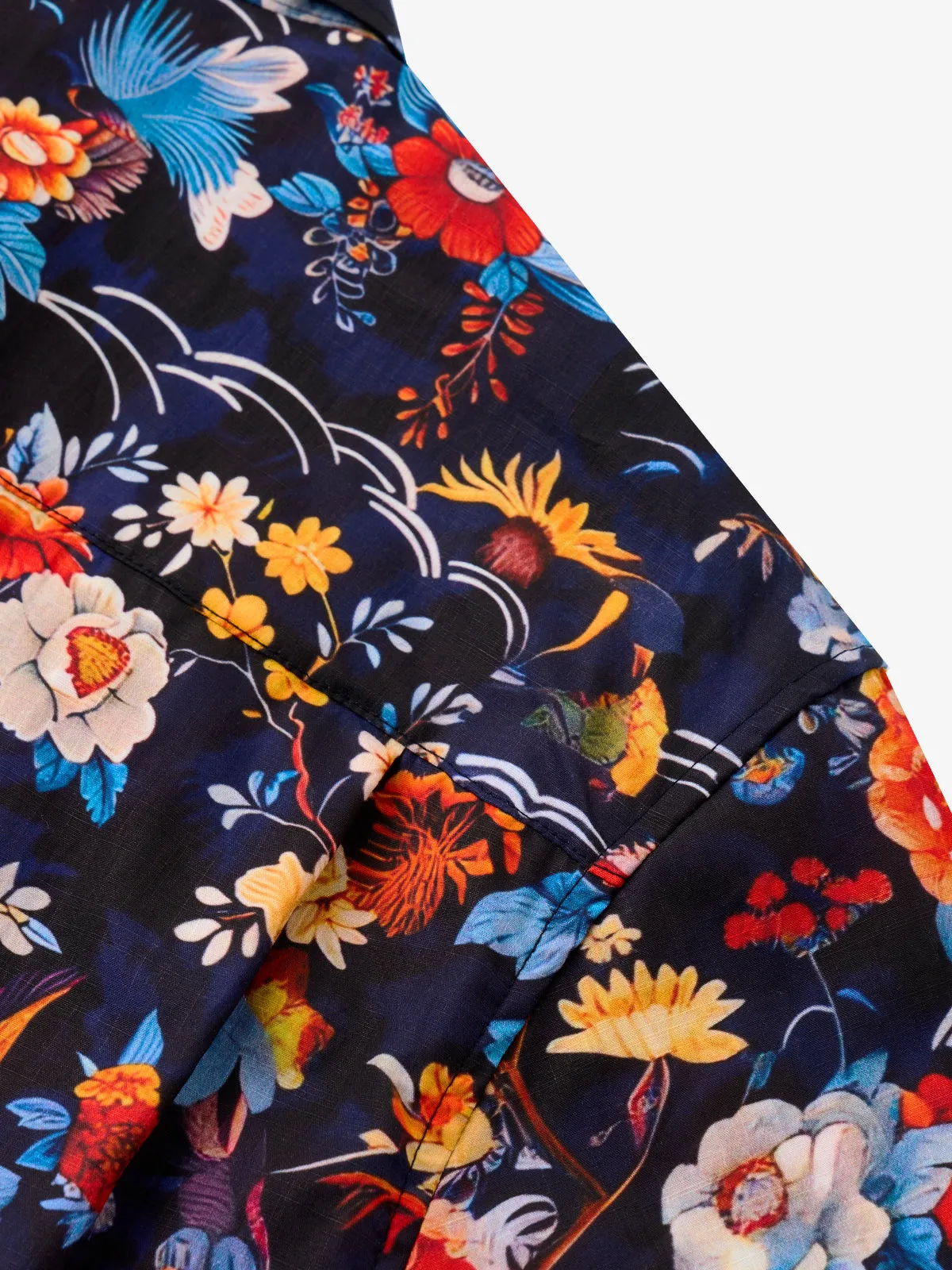 Vibrant Hawaiian Floral Cotton Shirt