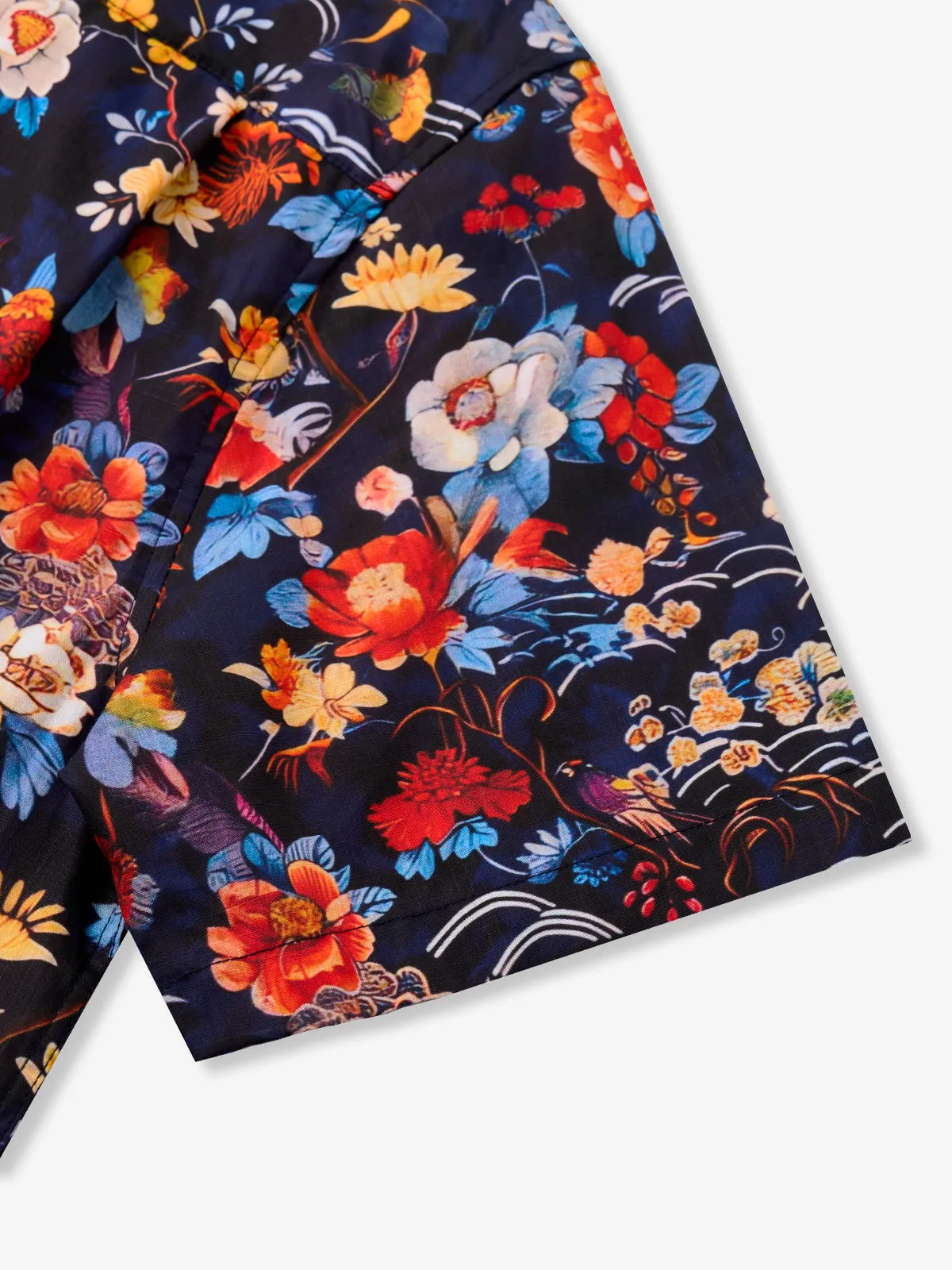 Vibrant Hawaiian Floral Cotton Shirt