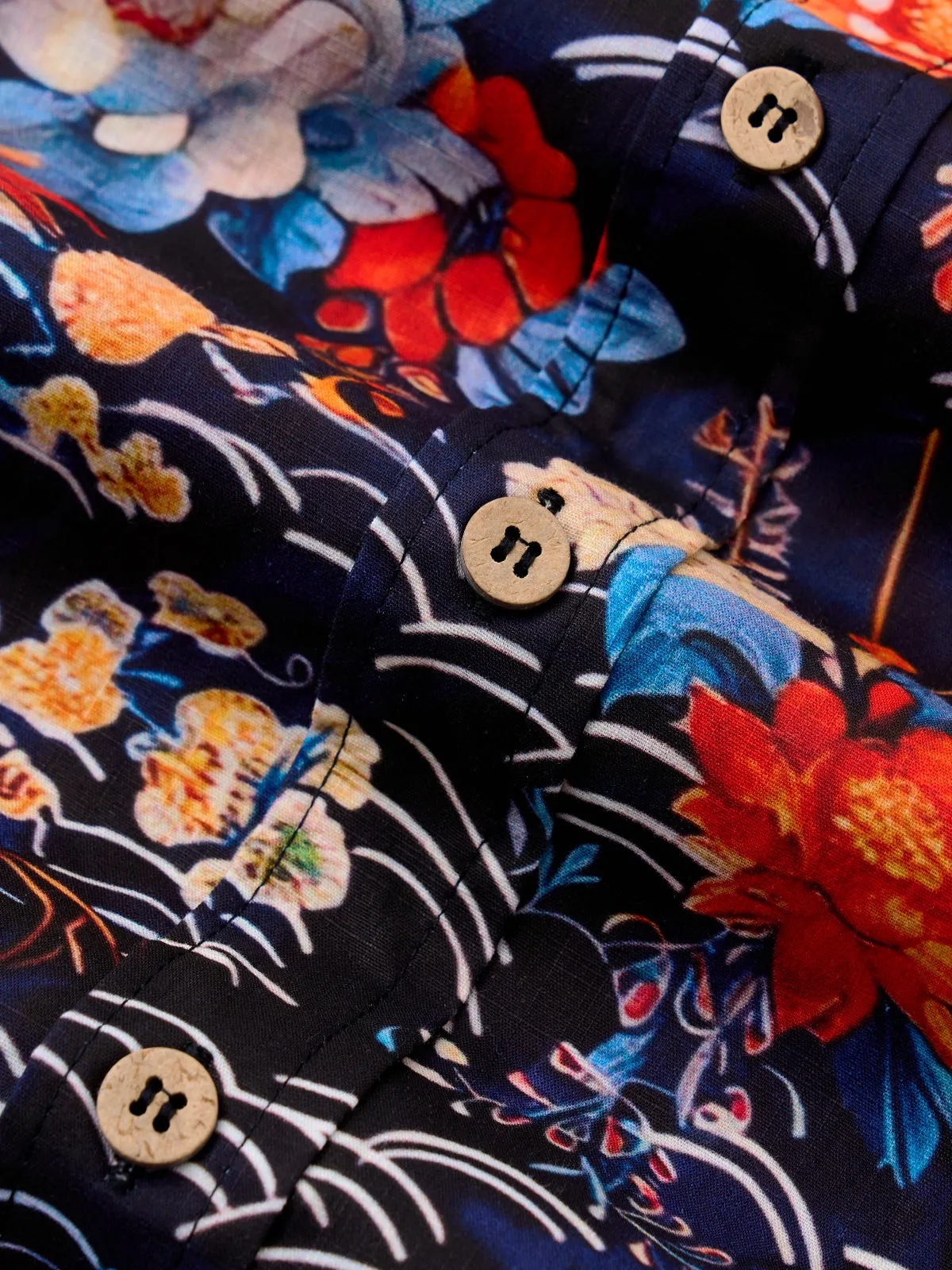 Vibrant Hawaiian Floral Cotton Shirt