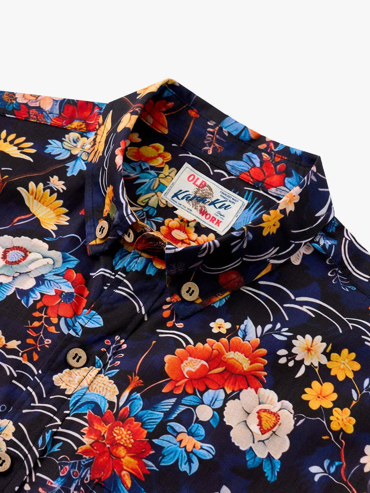 Vibrant Hawaiian Floral Cotton Shirt