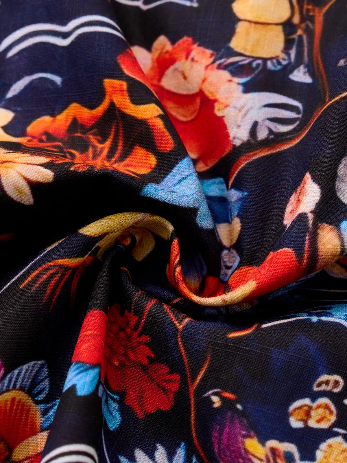 Vibrant Hawaiian Floral Cotton Shirt