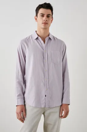 Wyatt Long Sleeve Button Up Shirt in Lavender